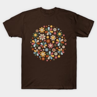 70's Retro Flower Pattern T-Shirt